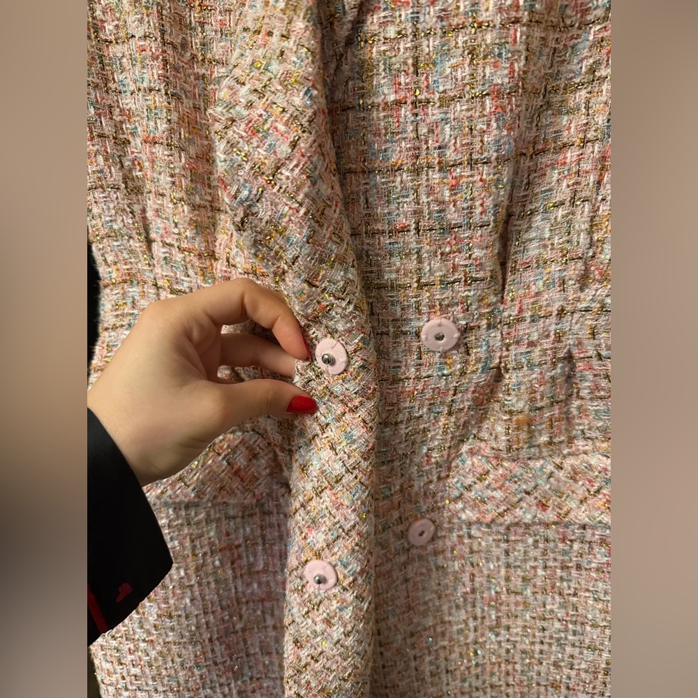 SELF PORTRAIT SIZE SMALL PINK BLAZER DRESS. - Picture 3 of 4